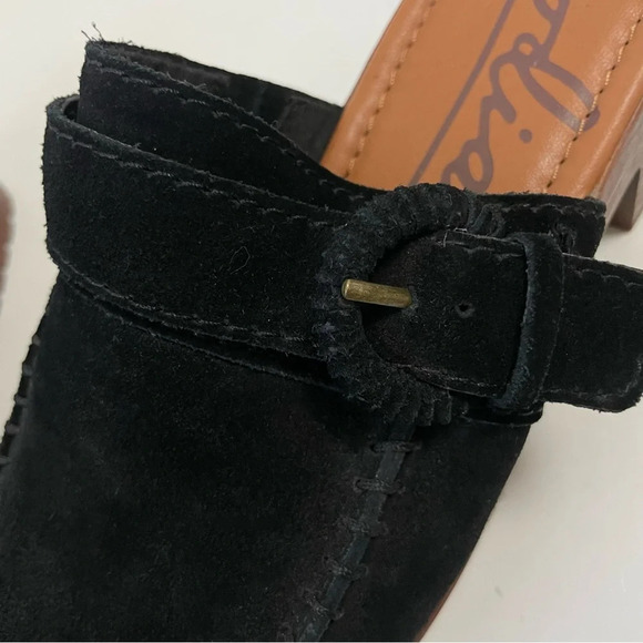 Zodiac Raine Suede Chunky Mules Clogs Size 9M Black - Picture 9 of 15